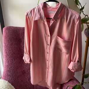 Beautiful Pink and White Strip Blouse